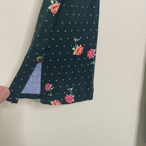 Free People Dress Womens SZ M  Celia Mini Green Floral Emerald Jewel Combo - Picture 7 of 11